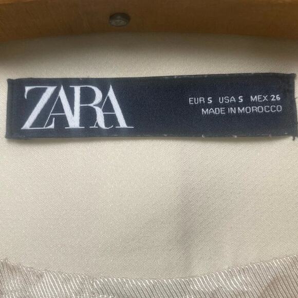ZARA Cream Colored Sleeveless Vest/Blazer Womens Size S - Picture 4 of 8